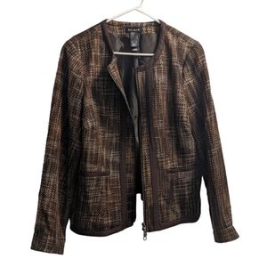 Axcess a Liz Claiborne Women's Multicolor Brown Zip Up Jacket XL
